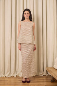 Amah Pencil Skirt in Crystal Lattice