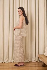 Amah Pencil Skirt in Crystal Lattice