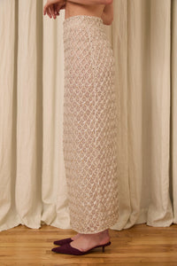 Amah Pencil Skirt in Crystal Lattice