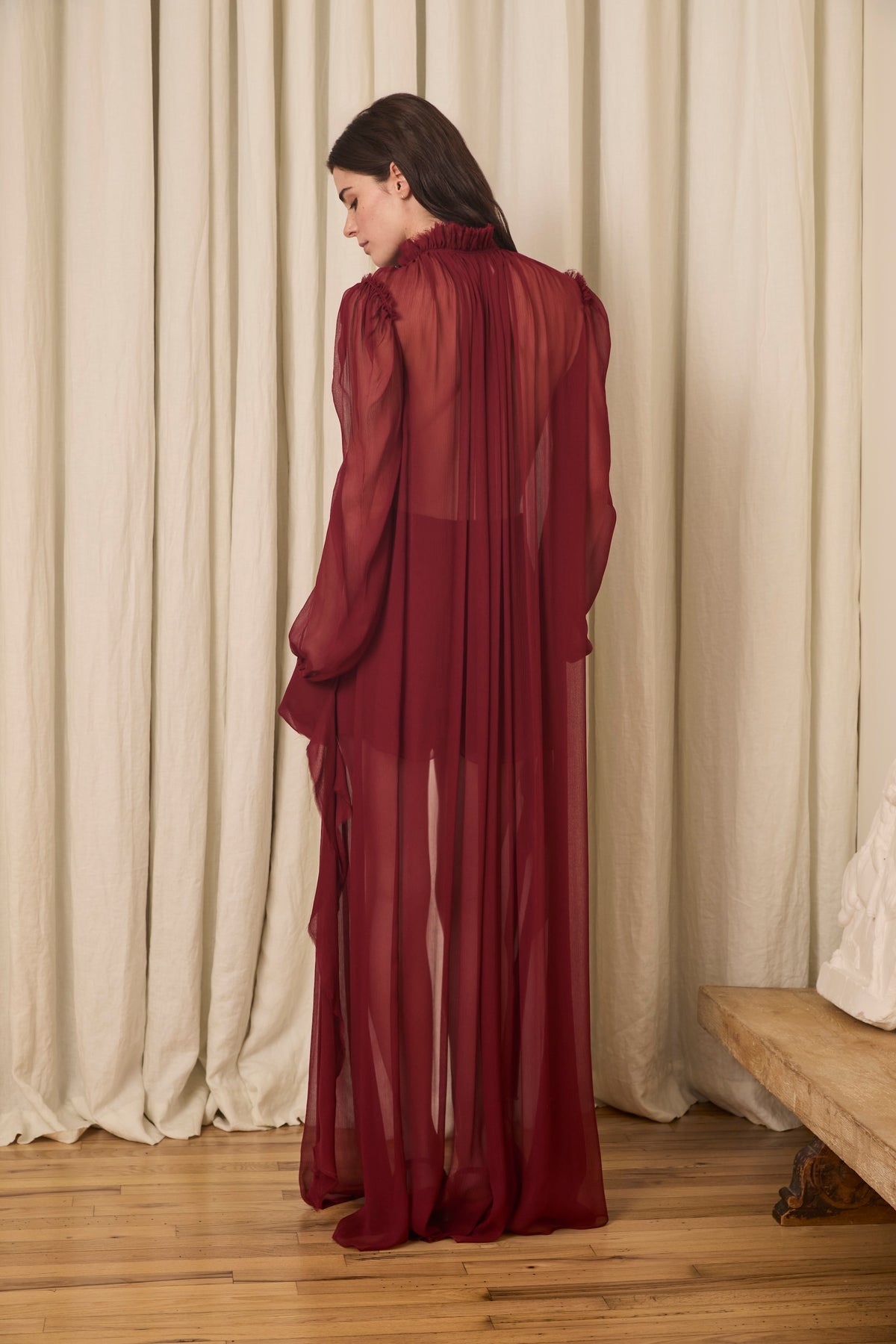 Delaney Blouse in Crinkled Chiffon