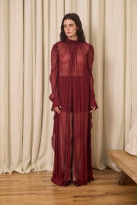 Delaney Blouse in Crinkled Chiffon