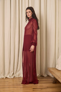 Delaney Blouse in Crinkled Chiffon
