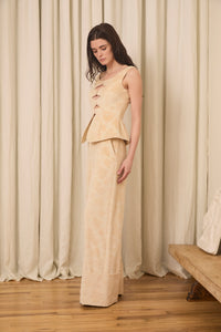 Freya Wide Leg Pant in Velvet Floral
