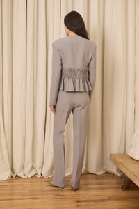Jane Peplum Blazer in Silk/Wool