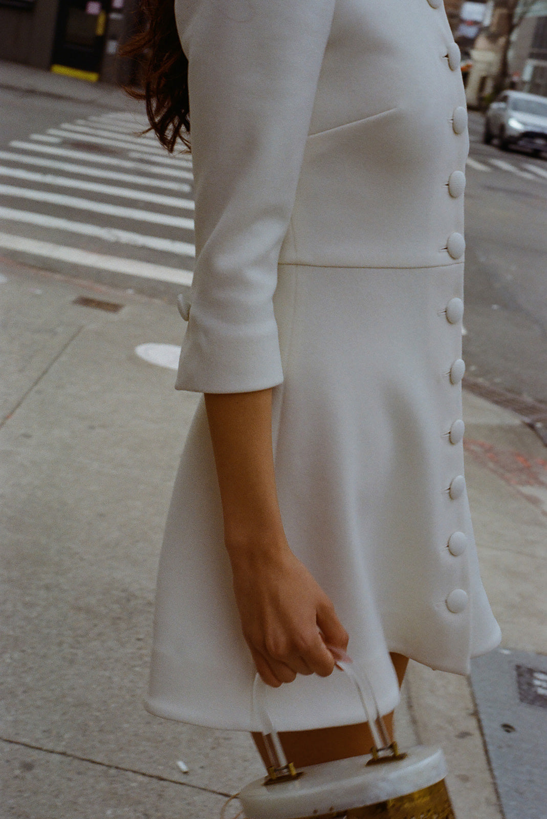 Audrey Button Mini Dress