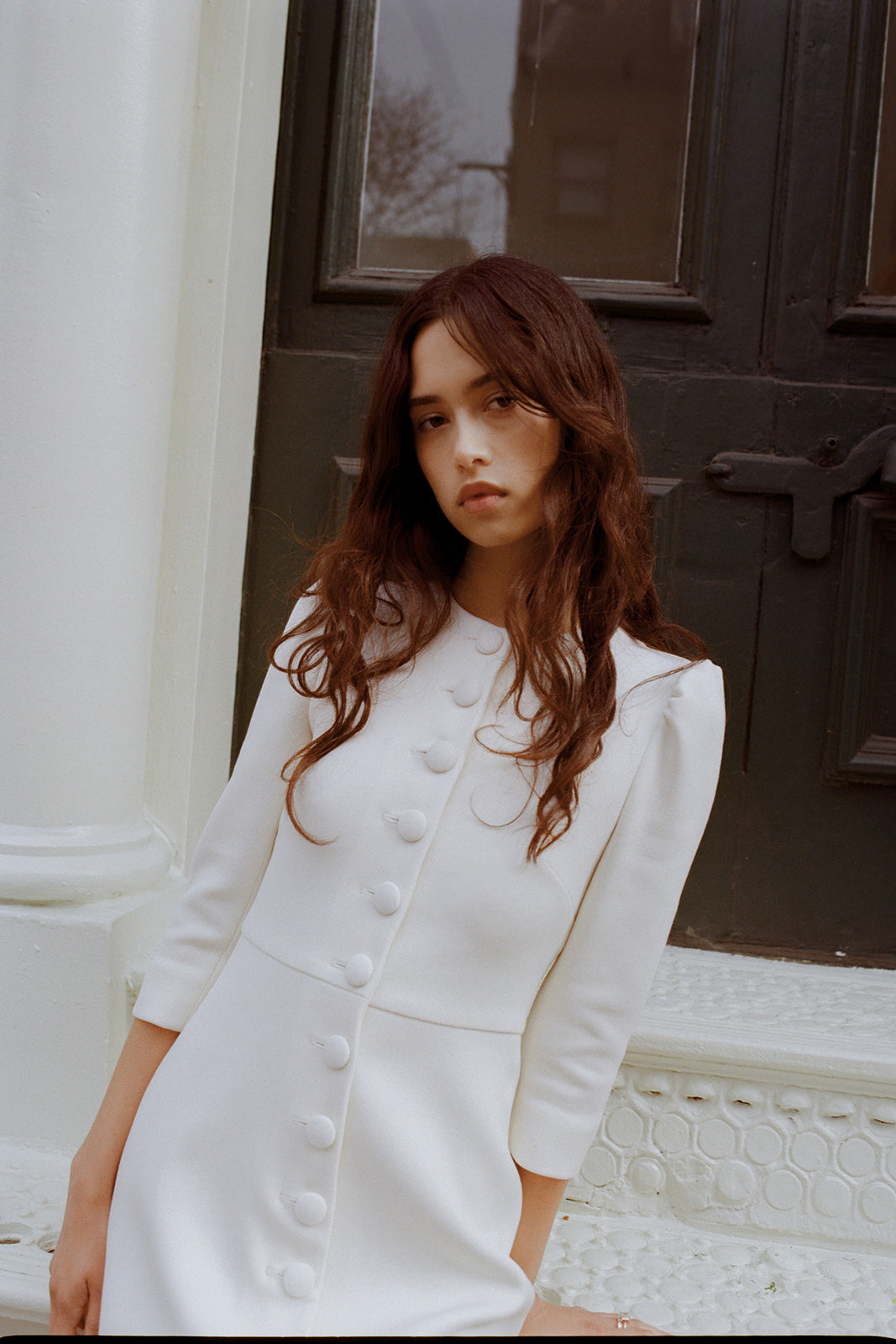 Audrey Button Mini Dress