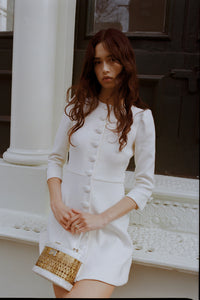 Audrey Button Mini Dress