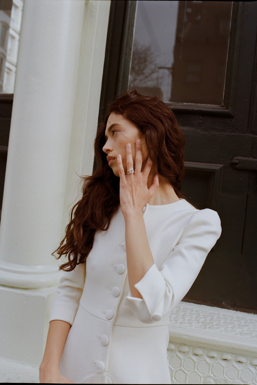 Audrey Button Mini Dress