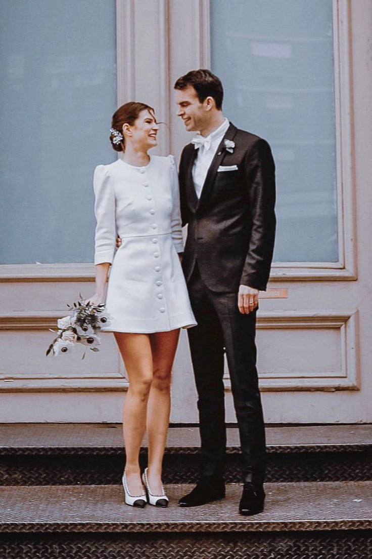 Audrey Button Mini Dress