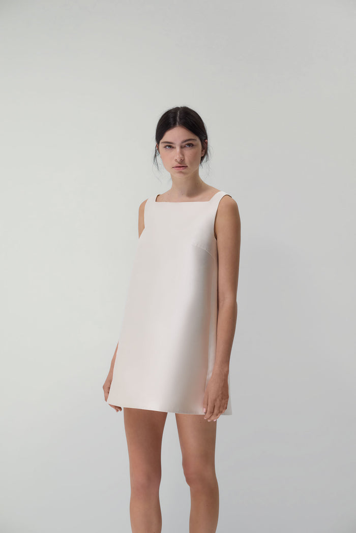 Beau Dress in Mikado Shantung