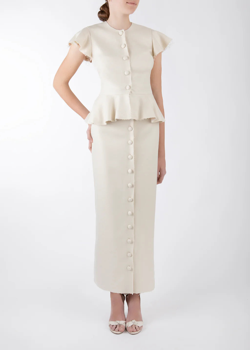 Shelley Top in Ivory Basetweave