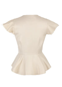 Shelley Top in Ivory Basetweave