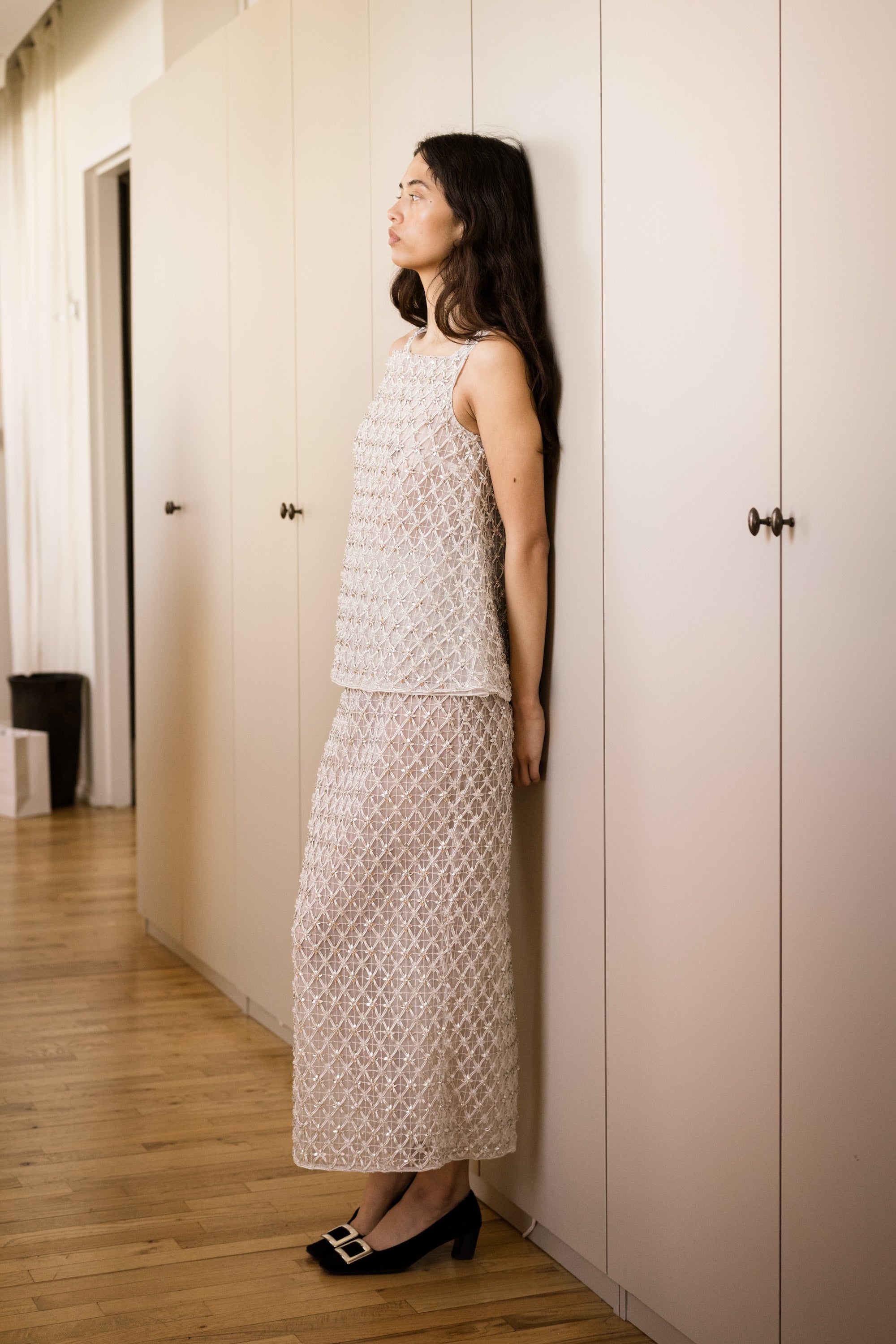 リ*サ様 layered lace tank チョウピラコ 66239: Allover Lace A-Line Bridal Dress with Illusion Bodice