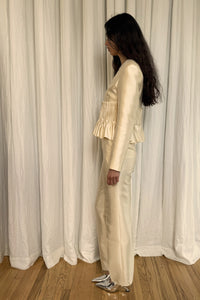 Jane Peplum Blazer in Silk/Wool