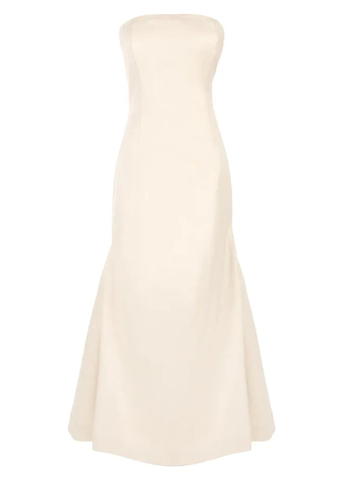 Maya Dress in Ivory Basketweave