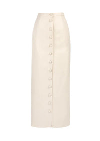 Shelley Skirt in Ivory Baseketweave