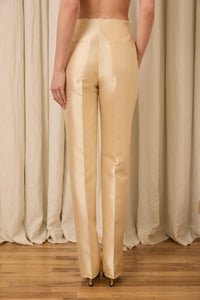 Ophelia Slim Leg Pant in Silk/Wool