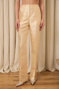 Ophelia Slim Leg Pant in Silk/Wool