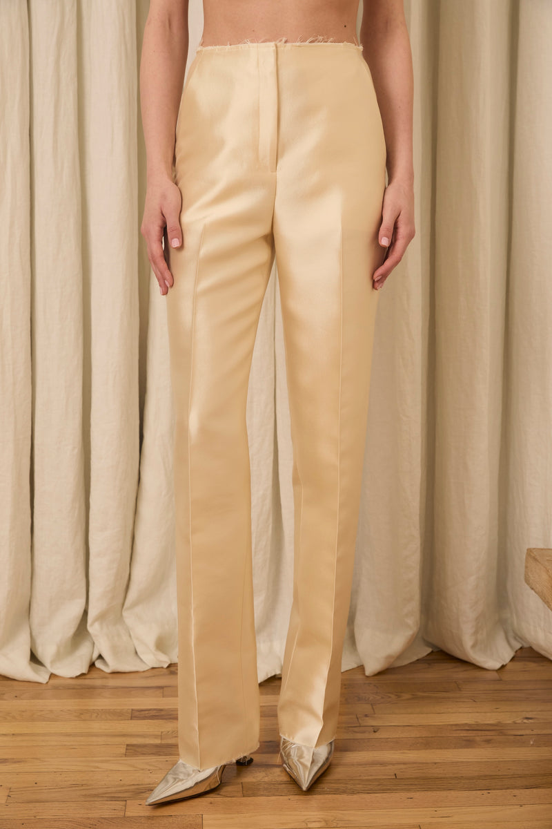 Ophelia Slim Leg Pant in Silk/Wool