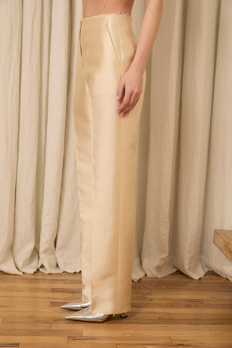 Ophelia Slim Leg Pant in Silk/Wool