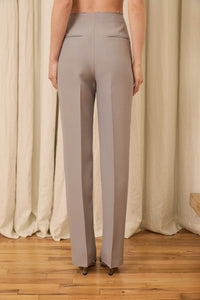 Ophelia Slim Leg Pant in Silk/Wool