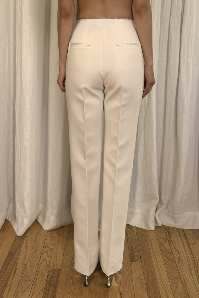 Ophelia Slim Leg Pant in Wool/Cotton