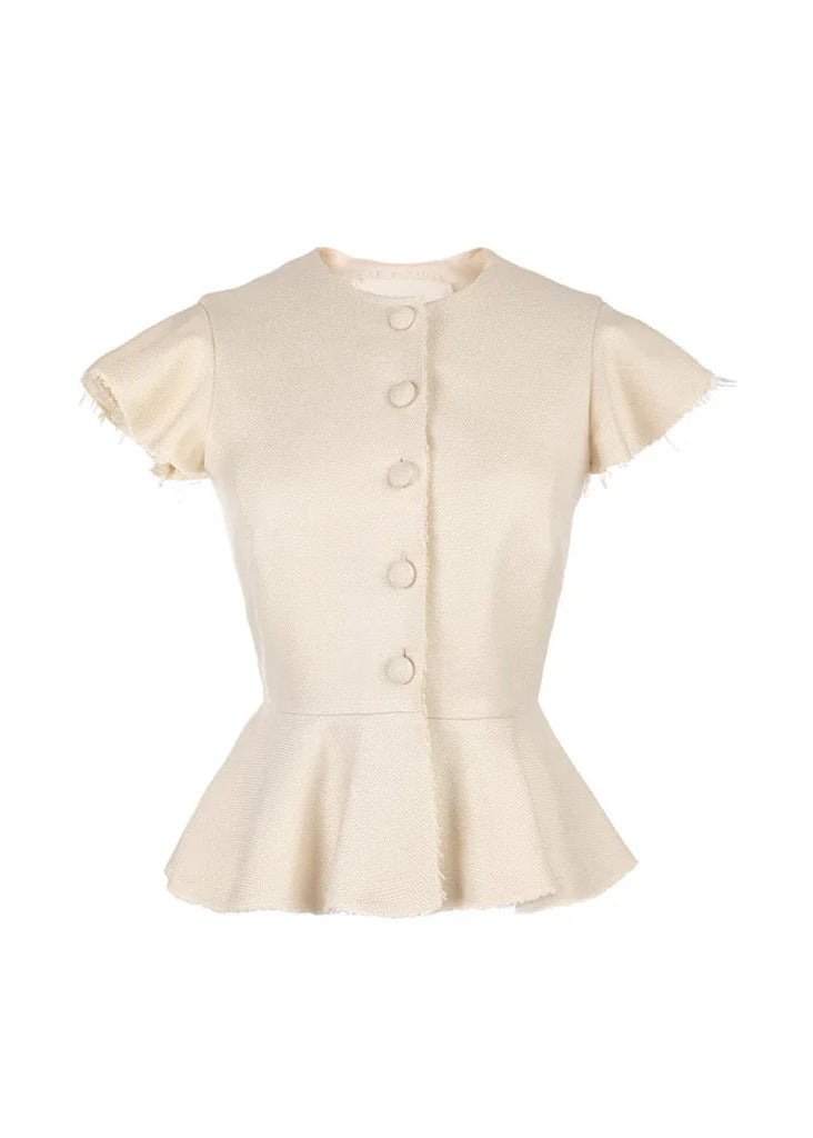 Shelley Top in Ivory Basetweave
