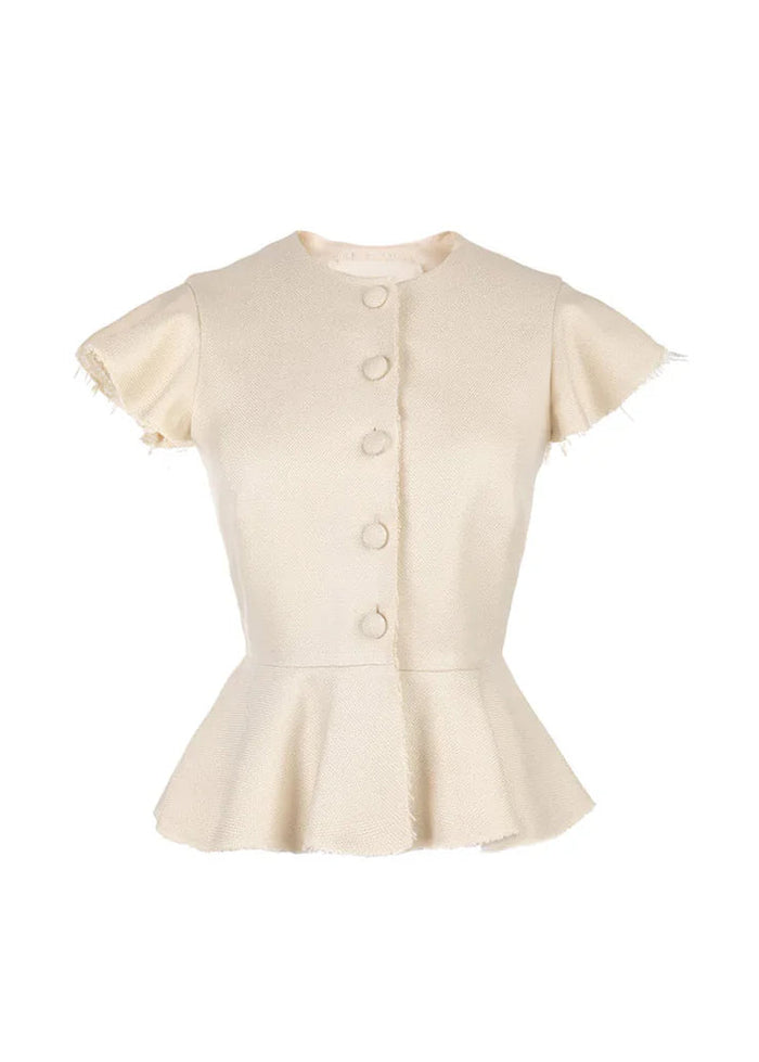 Shelley Top in Ivory Basetweave
