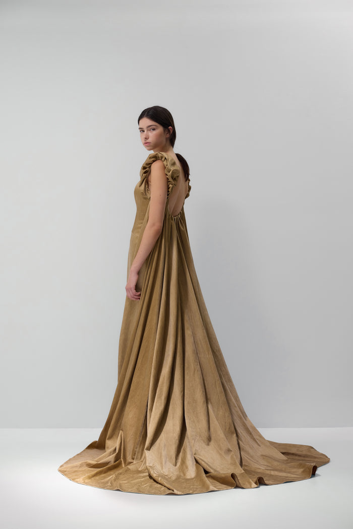 slim fit dress slacks Metallic Long Ball Gown Quinceanera Dress