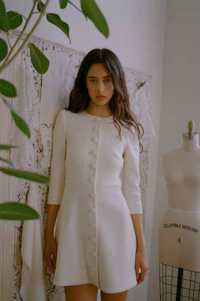 PRE-ORDER Audrey Button Mini Dress