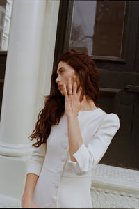 lein wool button mini dress holiday perfection by Jenny | pre-order the Wool Button Mini now